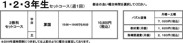小学1~3年生セットコース